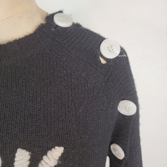 Zadig and voltaire Sz S Reglis Bis Rock & Roll Cashmere Sweater Black - Picture 7 of 11